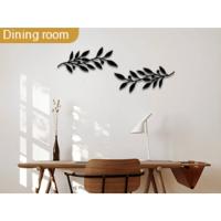 2pcs Decoración De Pared En Hierro Metálico Con Diseño De Hojas Y Ramas De Olivo Adorno Elegante Para Sala De Estar Estilo Rústico - details 5