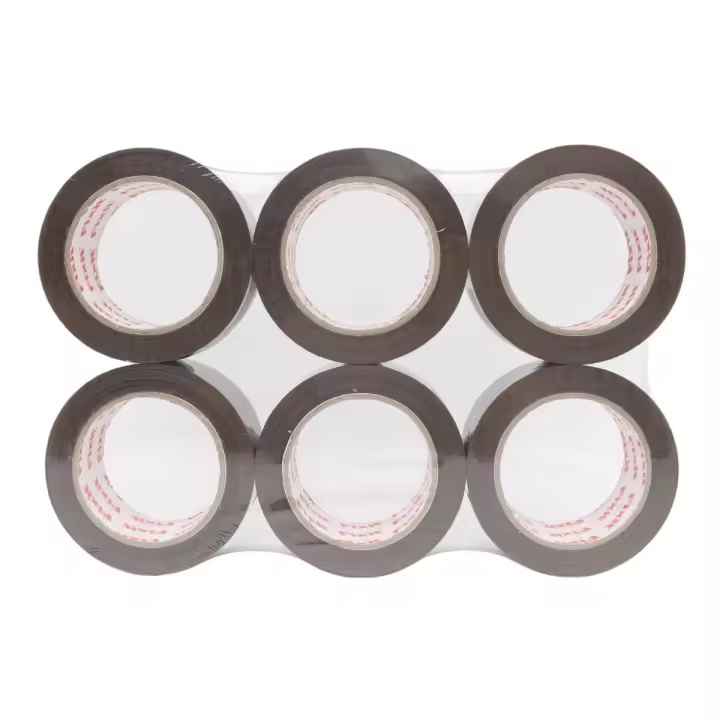 DISTRIBUX Pack de 6 cintas de embalar Precinto Marron Cinta adhesiva de embalaje - 1