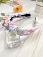 Diadema Bohemia Vintage De Punto Rosa Con Estampado Floral Ancha Para Mujeres Y Niñas Accesorio De Cabello Étnico Estilo Casual - details 21