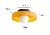 Luz De Techo Moderna Vintage Con Vidrio Multicolor Para Pasillo Cocina Dormitorio Iluminación Diaria Fuente De Alimentación AC Soporte De Montaje Superficial - details 1