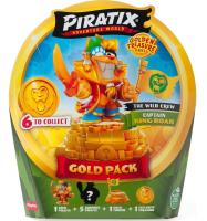 PIRATIX ADVENTURE WORLD Serie Golden Treasure, Incluye 5 Piratix Sorpresa, 1 Tesoro Exclusivo, 1 Bandera Exclusiva, 1 Podio, 6 Accesorios y el Capitán Dorado - details 2