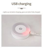 Lámpara De Pared Inalámbrica LED Redonda Con Sensor Táctil Y Función Dimmer Recargable USB Para Decoración De Dormitorio Pasillo Armario - details 10