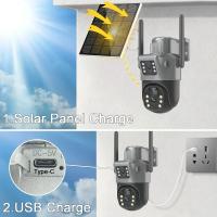 4K 8MP 4G Doble Lente PTZ Cámara Solar Pantallas Dobles PIR Seguimiento Humano Exterior WIFI Seguridad CCTV Vigilancia Cámara IP - details 2
