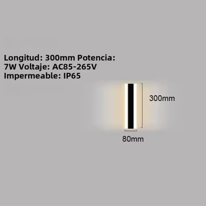 Lámpara De Pared LED Moderna Impermeable IP65 Para Exteriores Luz De Jardín Y Pórtico Lámpara De Aluminio 110V 220V Regulable - 1