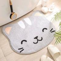 VIKAMA Alfombra De Bano De Imitación De Cashmere Cartoon Absorbente Y Resistente a La Suciedad Para Puerta De Dormitorio Y Vestíbulo - details 1