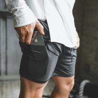 Shorts Deportivos Para Hombre 2 En 1 Running Shorts Ventilados Verano Con Bolsillo Integrado Para Entrenamiento Fitness Y Playa - details 1