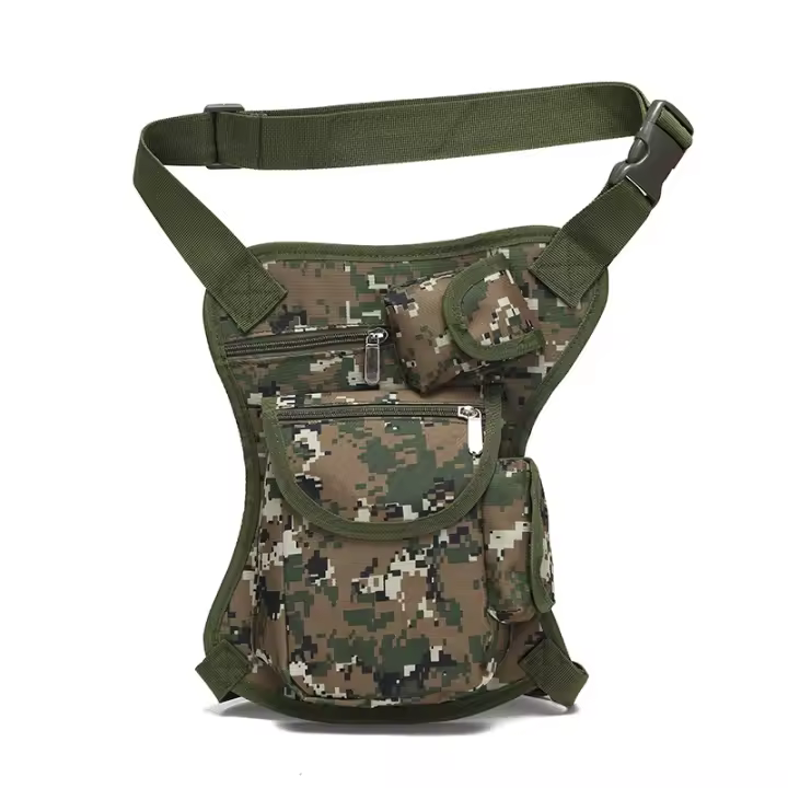 Riñonera multifuncional para Aire Libre, Bolso de pecho impermeable de camuflaje de color sólido multifuncionales para Exterior, Bolso de Hombre - 1