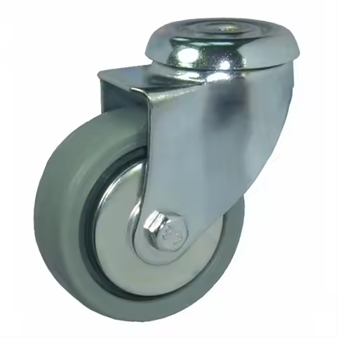 TECNITEM Rueda Industrial 7000502Z PPG - Aro de Polipropileno - Soporte de Acero - Rodamiento de Bolas - Recubrimiento de Zinc - Capacidad de Carga 40 Kg - 1