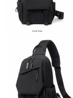 Bolsa De Pecho Casual Impermeable De Negocios Oxford Unisex Gran Capacidad Estilo Casual Decoración Sin Nada Cierre De Cremallera - details 21