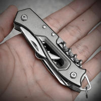 Cuchillo Suizo Multifuncional Para Camping Al Aire Libre Con Abrazadera Y Tijeras Hoja De Acero Inoxidable Portátil Para Militar - details 3