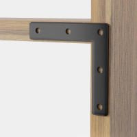 12pcs Gancho L Negro Para Muebles Accesorios De Hardware Para Reparación Rápida De Mesas Y Sillas Abrazadera De Esquina Fija De 40mm 50mm 80mm - details 2