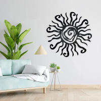 DDPNKL Arte De Sol Metálico Para Pared Decoración Al Aire Libre De 18 Pulgadas Prueba De Oxidación Ideal Para Cocina Baño Sala De Estar - details 4