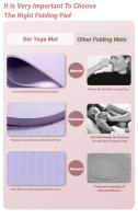 Manta De Yoga Plegable Ecológica Antideslizante Doble Cara Para Pilates Y Ejercicios De Piso Viaje Y Danza 183cmx61cm 4mm - details 2