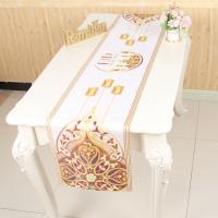 Eid Mubarak Table Runner Decoración Para Hogar Y Fiestas Musulmanas Ramadan Kareem Al Adha Telas De Mesa De Poliéster/Celulosa - details 4