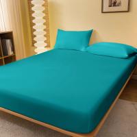 Sábana Sólida Mate Lake Blue Para Cama Cubierta De Cama De Dormitorio 1 Pieza Poliéster 100% Sin Almohadillas De Algodón - details 1