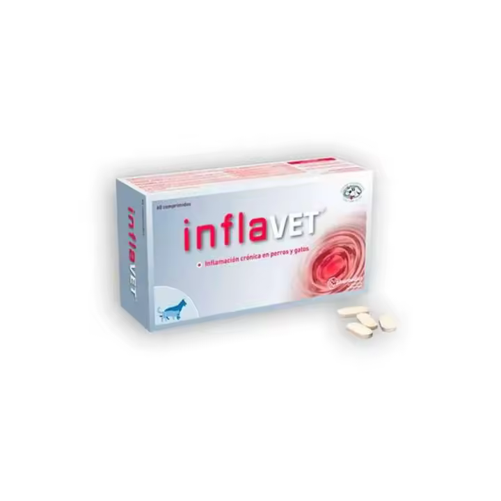 Vetnova Antiinflamatorio Natural INFLAVET para Inflamación en Gatos y Perros - 60 Comprimidos - 1