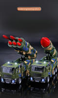 Juguete De Coche Lanzador De Misiles Y Rocket 1/32 Escala Metal Con Sonido Y Luz Vehículo Militar De Serie De Ingeniería Para Niños Regalos - details 0