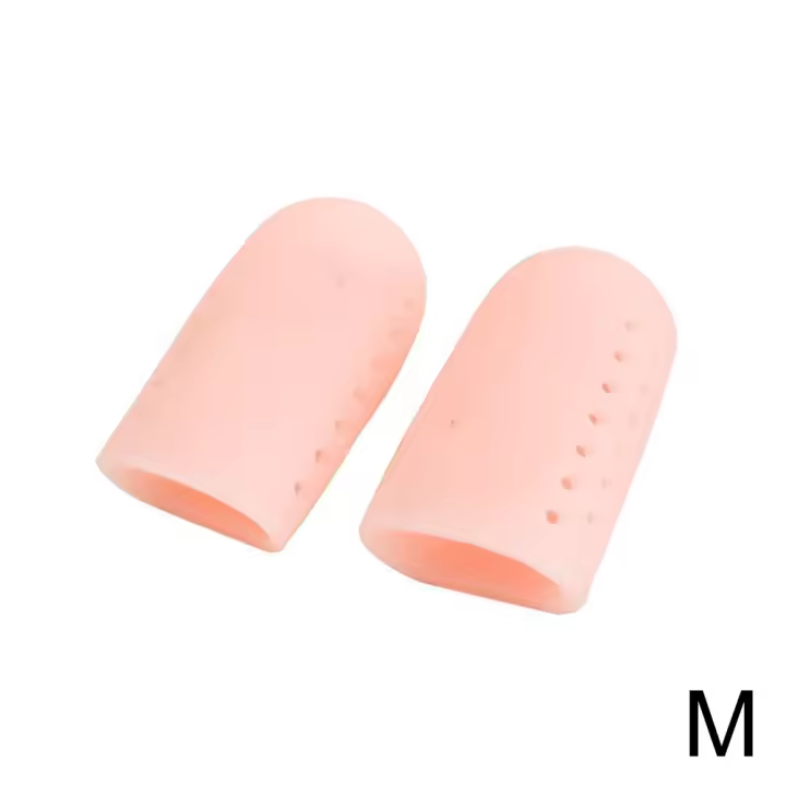 2Pcs Cubiertas De Dedos De Silicona Antifricción Transpirables Protege Contra Ampollas Protector De Pie Cuidado Del Pie - 1
