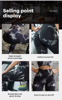 Leggings De Yoga Para Mujer Cintura Alta Sin Costuras Tie Dye Scrunch Butt Levantador Talla Elástica Pantalones De Yoga De Nylon Y Spandex - details 2
