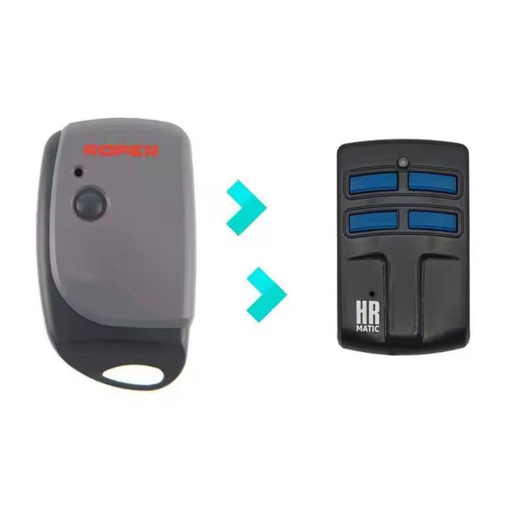 Roper Mando de Garaje Universal HR MULTI 2 compatible Roper NER1DCS Y NER2DCS Frecuencias 433 Y 858 Mhz Unifique Hasta 4 Mando en 1 - 1