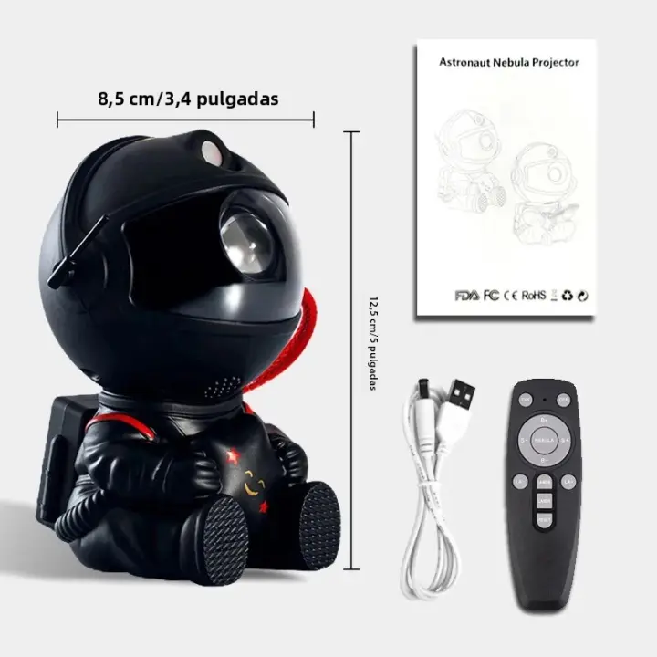 Proyector De Astronauta LED Luz De Noche Galaxia Decoración De Escritorio Cielo Estrellado Creación De Ambiente Para Dormitorio Hogar - 1