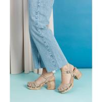 Zuecos de madera mujer PORRONET 3079-036 SANDALIA TACON Y PATAFORMA MADERA ARENA 32117 24V - details 6