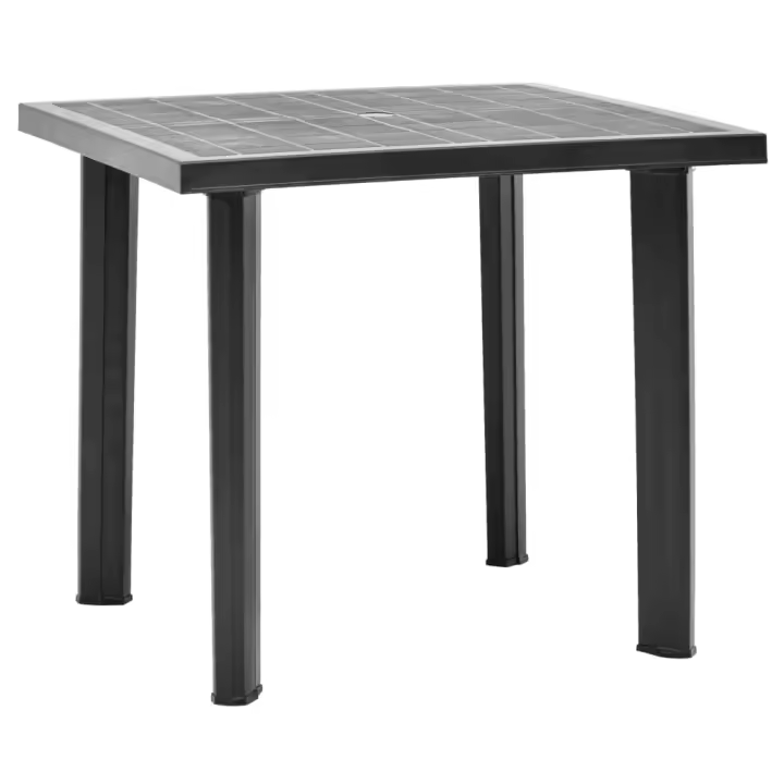 Mesa de Jardín de plástico gris antracita 80x75x72 cm - 1