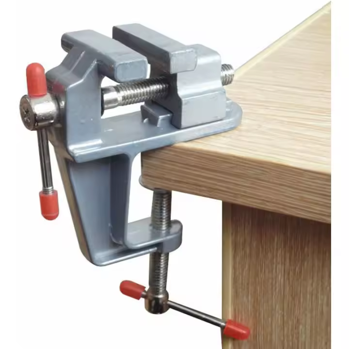 Mini tornillo de banco ajustable con abrazadera para banco de mesa de Hobby, banco de trabajo portátil con abrazadera de mesa, abrazaderas de bricolaje, herramienta de reparación de mesa artesanal - 1