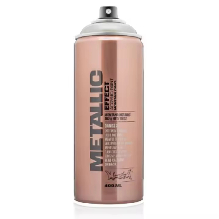 Montana Cans Efecto Metálico Color Titanio 400ml. - acabado satinado duradero, resistente a la luz y al desgaste, presión media, para metal, porcelana, cerámica, albañilería, madera, vidrio, pantallas y todo tipo de superficies - 1