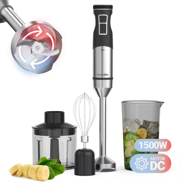 Batidora de Mano Negra 1500W Accesorios | UNIVERSALBLUE - 1