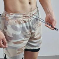 Shorts De Correr Para Hombre Camuflaje 2 En 1 Secado Rápido Entrenamiento De Gimnasio Shorts De Verano Para Deporte Y Fitness - details 12