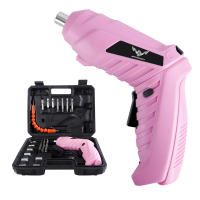 JENABOM Destornillador Eléctrico Mini Rosa 3.6v Herramienta De Poder Recargable Y Sin Cable Para Mantenimiento Doméstico - details 8