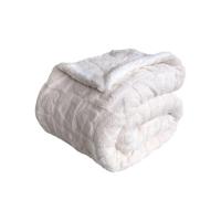 Manta Gruesa de Sofá y Cama Corazones en Color Marfil – Sedalina Suave con Sherpa, Calidez Garantizada- Mercatienda - details 3