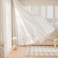 Cortinas Blancas Voile Transparentes Para Sala De Estar Con Borlas Rod Pocket Decoración De Boda Y Fiesta Valsan Puerta Panel De Malla - details 0