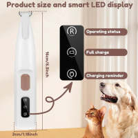 Afeitadora Eléctrica Para Perros Aleekit Precisa Y Portátil Con Pantalla LED Apto Para Cuidado Del Pelaje Y Uñas De Mascotas Pequeñas Y Medianas - details 13