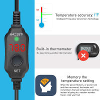 Calentador De Acuario USB De 10W Pequeño Con Mostrador Digital De Temperatura En Fahrenheit Para Betta Y Otros Pez - details 6