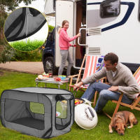 Casa Portátil Para Perros Plegable Pop up Crating De Viaje Para Pequeños Perros Canopy De Acampar Cages Para Mascotas Interiores Y Exteriores - details 2