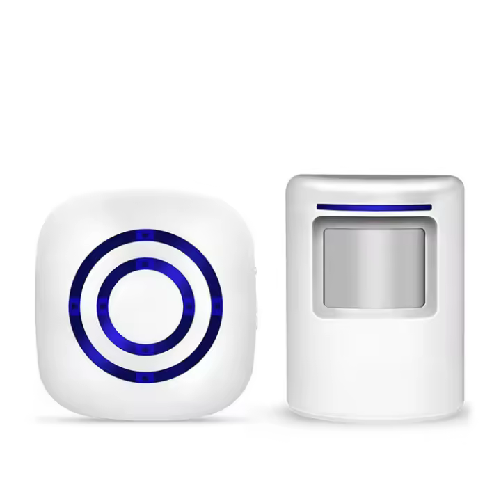 Timbre inalámbrico Sensor de Movimiento Timbre de Puerta Eléctrico 36 melodías Alarma de Segurad con transmisor Y receptor para oficina en casa Hotel Tienda CTD. ro - 1