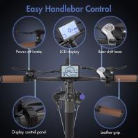 Bicicleta eléctrica de ciudad Fafrees F26 Pro de 26 pulgadas con cuadro bajito, bicicleta eléctrica 25 km/h, motor de 250 W, batería incorporada extraíble de 36 V 14.5 Ah, 7 velocidades Shimano, frenos de disco dobles, conectividad a aplicación - Dorado - details 7