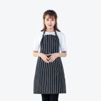 Delantal De Cocina Para Hombres Y Mujeres Halter Neck Rayas Azul Y Blanco Resistente a Manchas Accesorios De Ropa Para Catering - details 3