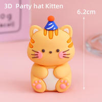Topper De Pastel De Fiesta Animal De Dibujos Animados 3D INS Oso Conejo De Pascua Zodiac Chino Para Niños Decoraciones De Cumpleaños Boys O Girls Regalos PVC - details 9