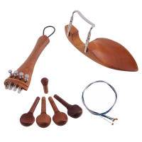 Kit De Accesorios Para Violín Tooyful 4/4 Madera De Jujube Soporte De Barba Ajuste De Tono Diapasón Palanca De Ajuste Cuerda - details 2