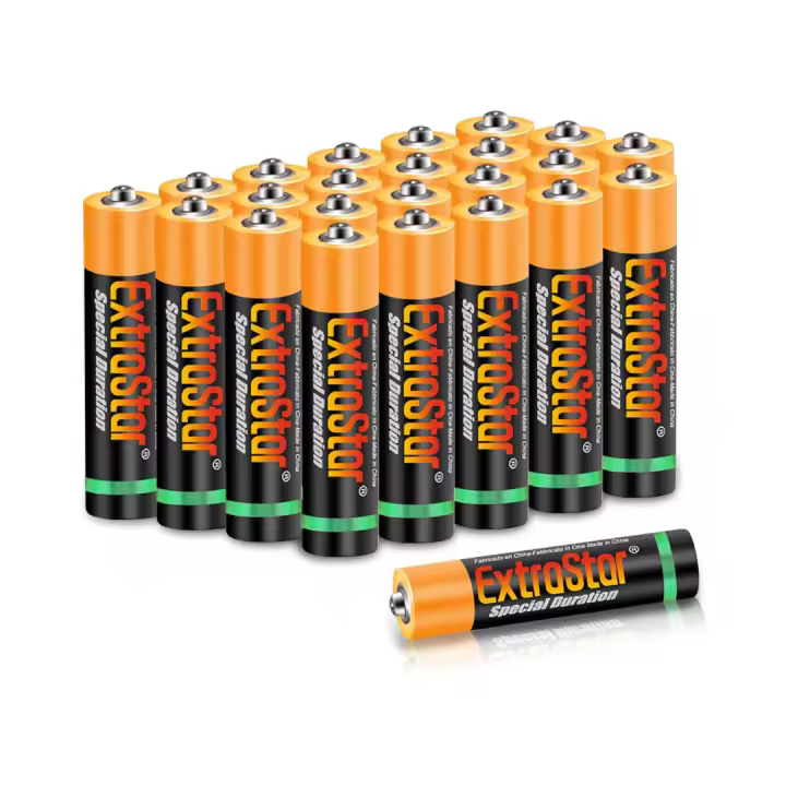 EXTRASTAR - Packs de Pilas, Pilas AAA y AA de Alto Rendimiento de Carbón Gama Performance, Extrastar Batería Especial Duración / 0% Mercury para Juguetes Mandos Linternas Relojes Ratones - 1