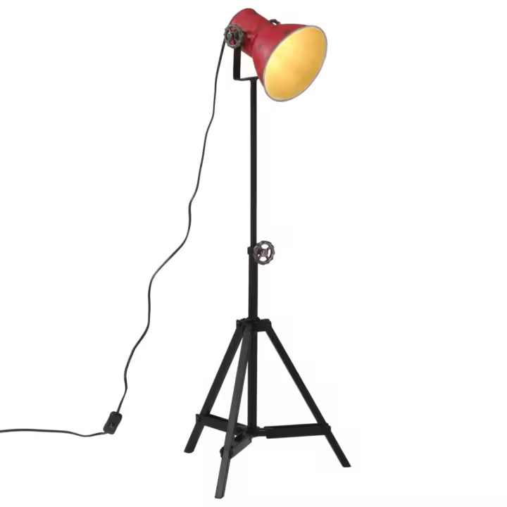 vidaXL Lámpara de pie desgastado 25 W E27 35x35x65/95 cm lámpara Color Multicolor,  Latón,  Negro y mas - 1