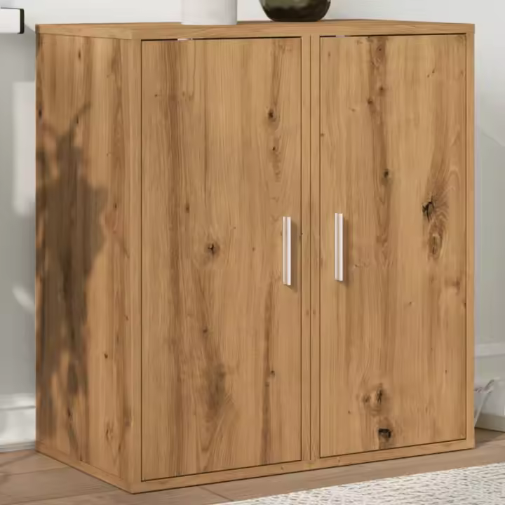vidaXL Muebles zapateros 2 uds madera roble artisan 32x35x70 cm - 1