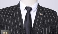 Traje De Tres Piezas Ajustado Para Hombre Con Chaleco Y Pantalones Estilo Británico De Alta Gama Para Bodas Y Fiestas Vestimenta Formal Casual - details 7