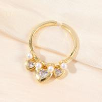 Encanto Anillo de lazo para mujer, estilo elegante, chapado en cobre de 14 quilates, con flor. - details 36