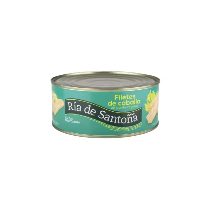 Filetes de Caballa en Aceite de Girasol de la Ría de Santoña: PACK 2 o PACK 4 Exquisita Delicadeza del Sur, Cuidadosamente Seleccionada y Conservada para Ofrecerte una Experiencia Gastronómica. Peso Neto 900g, Peso Escurrido 600g - 1