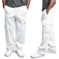 Pantalones De Cargo Para Hombre Con Bolsillos Multifuncionales Estilo Hip Hop Urbanos Pantalones Deportivos Sólidos Ajustables Para Fitness Y Calle - details 9