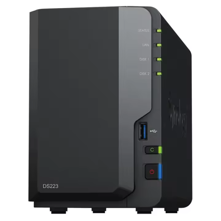 Synology Diskstation DS223 - Servidor NAS de 2 Bahías para Centralización y Protección de Datos - 1